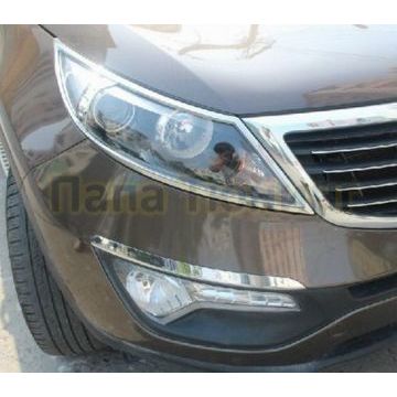 Накладки на передние фары OEM Tuning для Kia Sportage 2010-2015