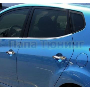 Нижние молдинги стекол 4 части Omsa_Line для Kia Venga 2011-2018