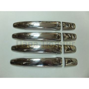 Накладки на 4 дверные ручки с отверстием под сенсор Omsa_Line для Mitsubishi ASX/Lancer/Outlander 2007-2018