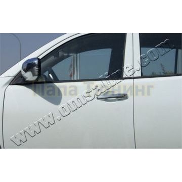 Нижние молдинги стекол 4 части Omsa_Line для Mitsubishi L200 2006-2014