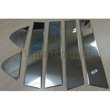 Молдинги дверных стоек 6 частей Omsa_Line для Nissan Juke 2010-