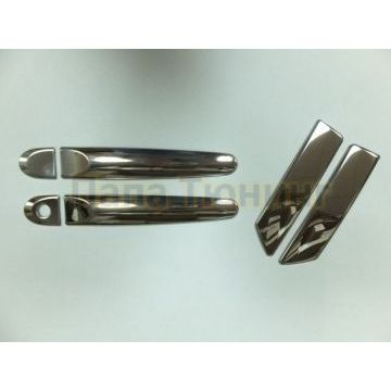 Накладки на 4 дверные ручки Omsa_Line для Nissan Juke 2010-