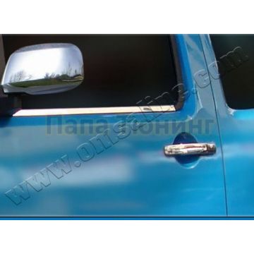 Накладки на 2 дверные ручки с 2-мя отверстиями под ключ Omsa_Line для Nissan Navara 2005-2015