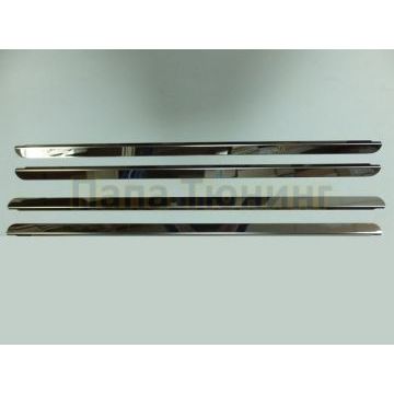 Молдинги на стекла дверей 4 части Omsa_Line для Renault Logan 2004-2015
