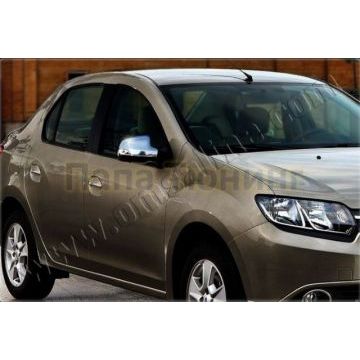 Накладки на зеркала 2 части Omsa_Line для Renault Logan 2015-