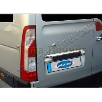 Накладка над номером на дверь багажника Omsa_Line для Renault Master 2010-