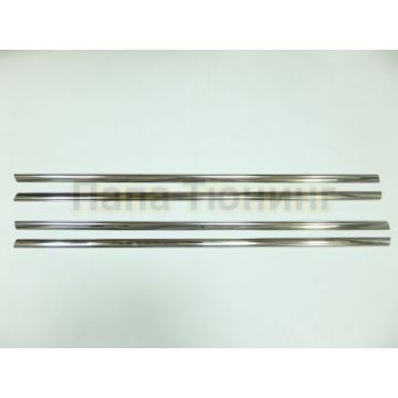 Молдинги на стекла дверей 4 части Omsa_Line для Renault Megane 2003-2009