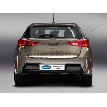 Накладка на нижнюю кромку крышки багажника 1 штука Omsa_Line для Toyota Auris 2012- Накладка на нижнюю кромку крышки багажника 1 штука Omsa_Line для Toyota Auris 2012-