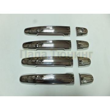 Накладки на 4 дверные ручки Omsa_Line для Toyota Hilux 2005-2015