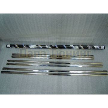 Молдинги на стекла дверей 6 частей Omsa_Line для Toyota Land Cruiser Prado 120 2002-2009