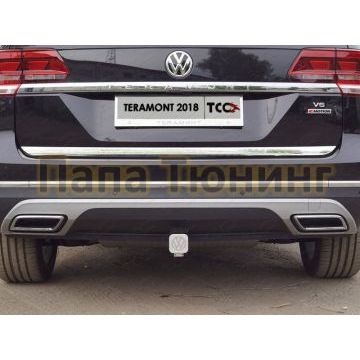 Накладка на заднюю дверь лист зеркальный ТСС для Volkswagen Teramont 2018-