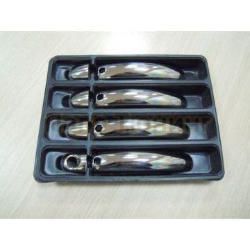 Накладки на 4 дверные ручки с отверстием под сенсор Omsa_Line для Volkswagen Touareg 2002-2010