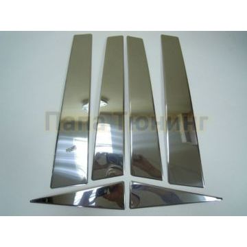 Молдинги дверных стоек 6 частей Omsa_Line для Volkswagen Touareg 2007-2010