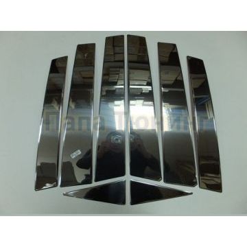 Молдинги дверных стоек 8 частей Omsa_Line для Volkswagen Touareg 2010-2014