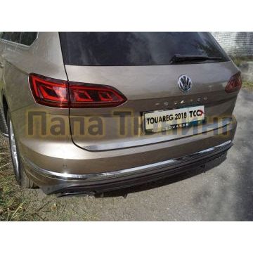 Накладка на заднюю дверь лист шлифованный ТСС для Volkswagen Touareg 2018-