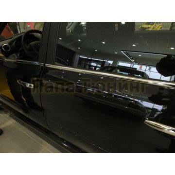 Нижние молдинги стекол 4 части Omsa_Line для Lada Kalina/Granta 2011-