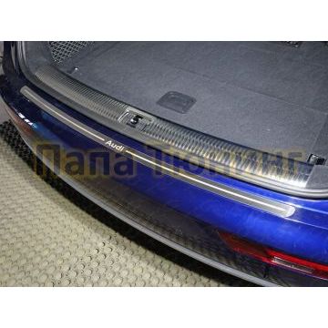 Накладка на задний бампер шлифованный лист надпись Audi ТСС для Audi Q5 2016- Накладка на задний бампер шлифованный лист надпись Audi ТСС для Audi Q5 2016-