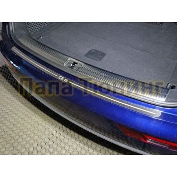 Накладка на задний бампер шлифованный лист надпись Q5 ТСС для Audi Q5 2016- Накладка на задний бампер шлифованный лист надпись Q5 ТСС для Audi Q5 2016-