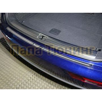 Накладка на задний бампер зеркальный лист надпись Audi ТСС для Audi Q5 2016-