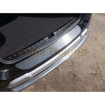 Накладка на задний бампер шлифованный лист ТСС для Audi Q5 2008-2016 Накладка на задний бампер шлифованный лист ТСС для Audi Q5 2008-2016