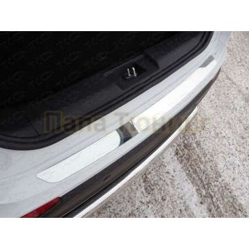 Накладка на задний бампер зеркальный лист ТСС для Audi Q5 2008-2016