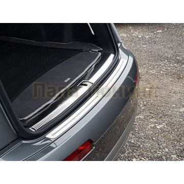 Накладка на задний бампер шлифованный лист лого Audi ТСС для Audi Q7 2015-