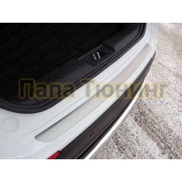 Накладка на задний бампер шлифованный лист ТСС для Chery Tiggo 5 2014-