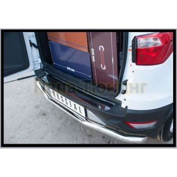 Накладка на задний бампер лист зеркальный РусСталь для Ford EcoSport 2014-2018 Накладка на задний бампер лист зеркальный РусСталь для Ford EcoSport 2014-2018