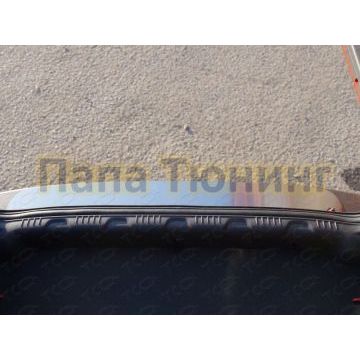 Накладка на задний бампер шлифованный лист ТСС для Ford Ecosport 2014-2018