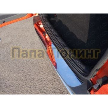 Накладка на задний бампер зеркальный лист ТСС для Ford Ecosport 2014-2018