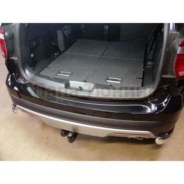Накладка на задний бампер зеркальный лист ТСС для Ford Explorer 2015-