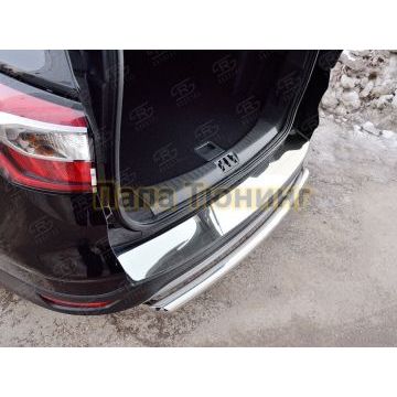 Накладка на задний бампер зеркальный лист РусСталь для Ford Kuga 2016-