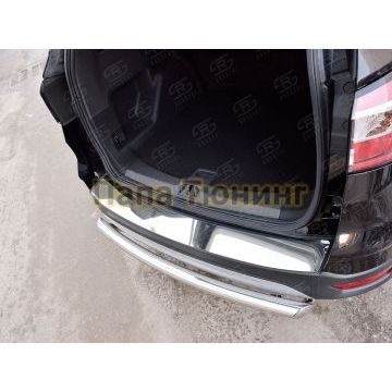 Накладка на задний бампер зеркальный лист РусСталь для Ford Kuga 2016-