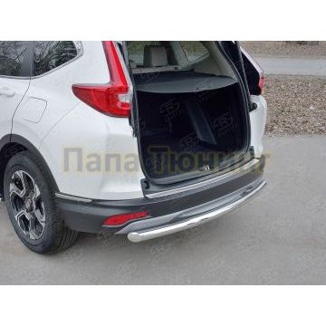 Накладка на задний бампер лист зеркальный РусСталь для Honda CR-V 2017- Накладка на задний бампер лист зеркальный РусСталь для Honda CR-V 2017-