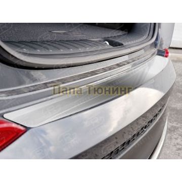 Накладка на задний бампер зеркальный лист РусСталь для Hyundai Tucson 2015-2018