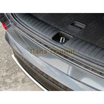 Накладка на задний бампер зеркальный лист РусСталь для Hyundai Tucson 2015-2018