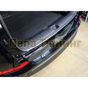 Накладка на задний бампер зеркальный лист ТСС для Hyundai Tucson 2015-2018