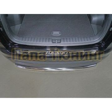 Накладка на задний бампер зеркальный лист надпись Tucson для Hyundai Tucson 2018-2021