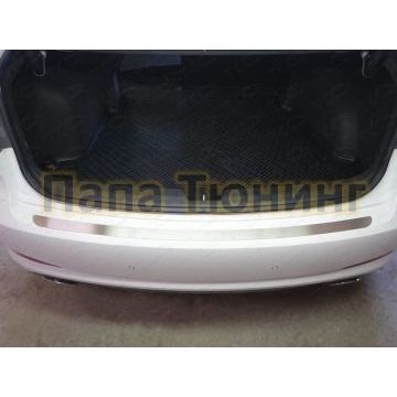 Накладка на задний бампер лист шлифованный ТСС для Hyundai i40 2011-