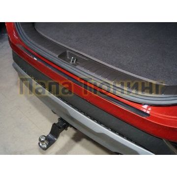 Накладка на задний бампер зеркальный лист для Hyundai Santa Fe 2018-