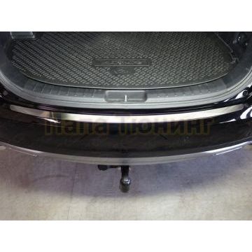 Накладка на задний бампер лист шлифованный ТСС для Hyundai Santa Fe Grand 2016- Накладка на задний бампер лист шлифованный ТСС для Hyundai Santa Fe Grand 2016-