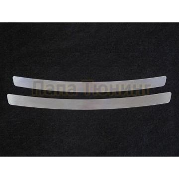 Накладка на задний бампер лист шлифованный только седан ТСС для Hyundai Solaris 2014-2017