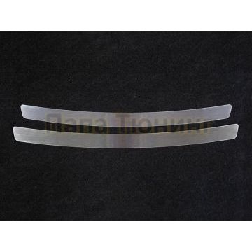 Накладка на задний бампер зеркальный лист только седан ТСС для Hyundai Solaris 2014-2017