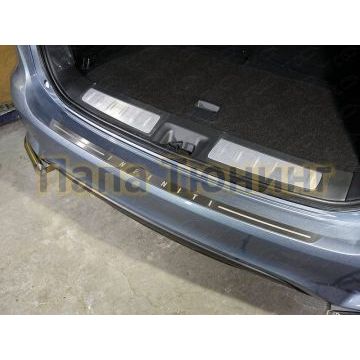 Накладка на задний бампер лист шлифованный надпись Infiniti ТСС для Infiniti QX60 2016- Накладка на задний бампер лист шлифованный надпись Infiniti ТСС для Infiniti QX60 2016-