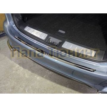 Накладка на задний бампер зеркальный лист лого Infiniti ТСС для Infiniti QX60 2016-