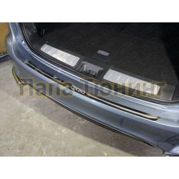 Накладка на задний бампер зеркальный лист надпись QX60 ТСС для Infiniti QX60 2016-