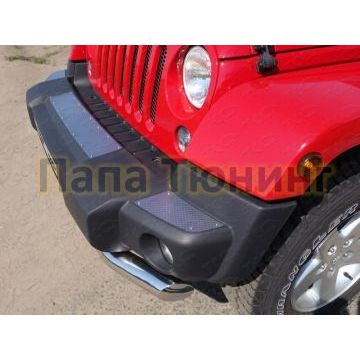 Накладки на передний бампер декоративные 3 штуки ТСС для Jeep Wrangler 3D 2010-2018
