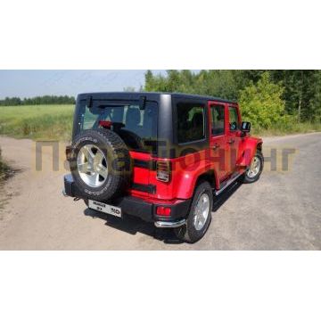 Накладки на задний бампер декоративные 2 штуки ТСС для Jeep Wrangler 3D 2010-2018