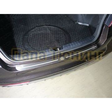 Накладка на задний бампер шлифованный лист лого Kia ТСС для Kia Optima 2016- Накладка на задний бампер шлифованный лист лого Kia ТСС для Kia Optima 2016-