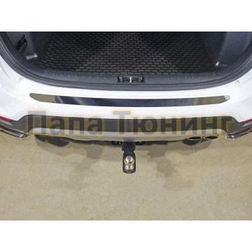 Накладка на задний бампер зеркальный лист ТСС для Kia Rio X-line 2017- Накладка на задний бампер зеркальный лист ТСС для Kia Rio X-line 2017-